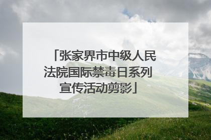 张家界市中级人民法院国际禁毒日系列宣传活动剪影