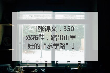 张锦文：350双布鞋，踏出山里娃的“求学路”