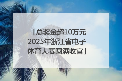 总奖金超10万元 2025年浙江省电子体育大赛圆满收官