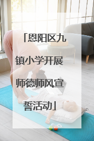 恩阳区九镇小学开展师德师风宣誓活动
