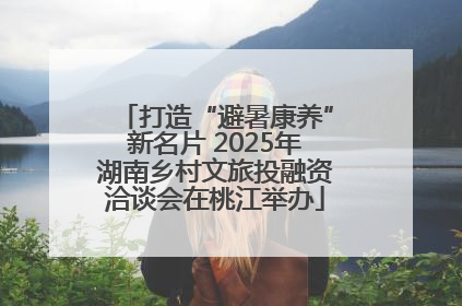 打造“避暑康养”新名片 2025年湖南乡村文旅投融资洽谈会在桃江举办