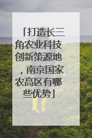 打造长三角农业科技创新策源地，南京国家农高区有哪些优势
