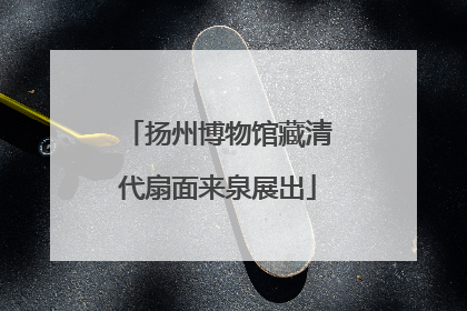 扬州博物馆藏清代扇面来泉展出