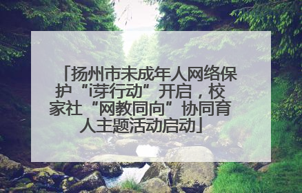 扬州市未成年人网络保护“i芽行动”开启，校家社“网教同向”协同育人主题活动启动