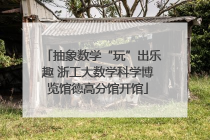 抽象数学“玩”出乐趣 浙工大数学科学博览馆德高分馆开馆
