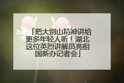 把大别山精神讲给更多年轻人听！湖北这位英烈讲解员亮相国新办记者会