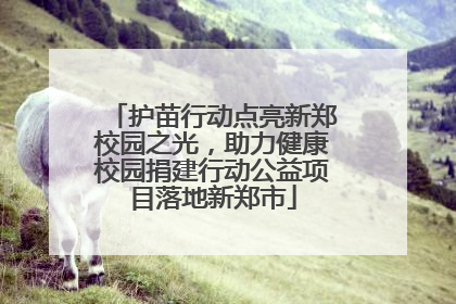 护苗行动点亮新郑校园之光，助力健康校园捐建行动公益项目落地新郑市