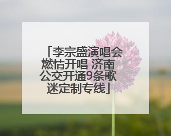 李宗盛演唱会燃情开唱 济南公交开通9条歌迷定制专线