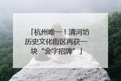 杭州唯一！清河坊历史文化街区再获一块“金字招牌”