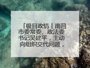 极目政情丨南昌市委常委、政法委书记吴建平，主动向组织交代问题，半个月前还在出席会议