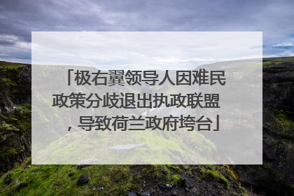 极右翼领导人因难民政策分歧退出执政联盟，导致荷兰政府垮台