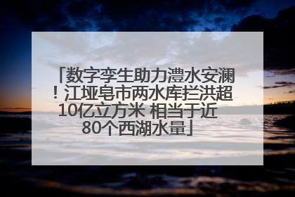 数字孪生助力澧水安澜！江垭皂市两水库拦洪超10亿立方米 相当于近80个西湖水量