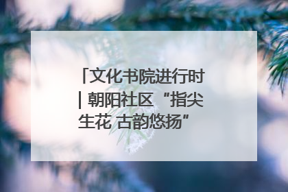 文化书院进行时｜朝阳社区“指尖生花 古韵悠扬”公益课堂开课了