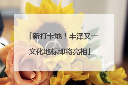 新打卡地！丰泽又一文化地标即将亮相