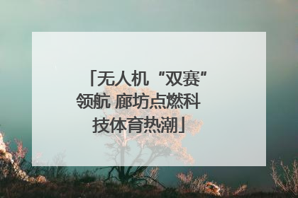 无人机“双赛”领航 廊坊点燃科技体育热潮