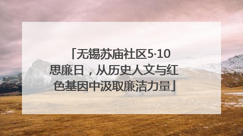 无锡苏庙社区5·10思廉日，从历史人文与红色基因中汲取廉洁力量