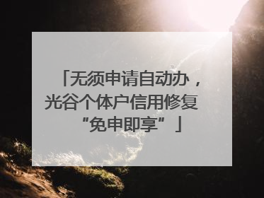 无须申请自动办，光谷个体户信用修复“免申即享”