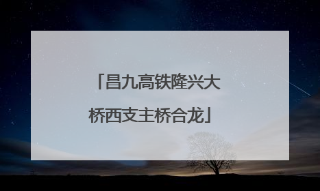 昌九高铁隆兴大桥西支主桥合龙