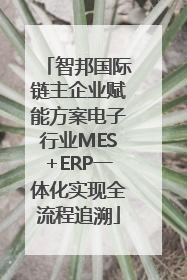 智邦国际链主企业赋能方案电子行业MES+ERP一体化实现全流程追溯