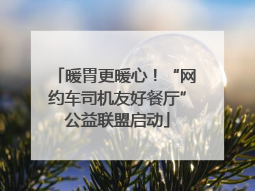 暖胃更暖心！“网约车司机友好餐厅”公益联盟启动