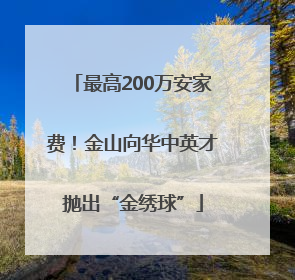 最高200万安家费！金山向华中英才抛出“金绣球”