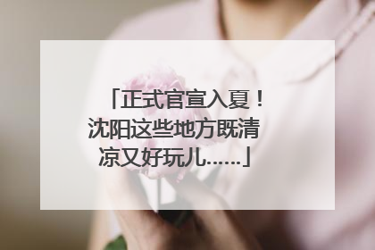 正式官宣入夏！沈阳这些地方既清凉又好玩儿……