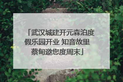 武汉城建开元森泊度假乐园开业 知音故里蔡甸邀您度周末
