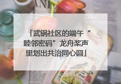 武锅社区的端午“睦邻密码”龙舟桨声里划出共治同心圆