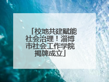 校地共建赋能社会治理！淄博市社会工作学院揭牌成立