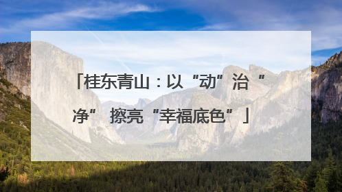 桂东青山：以“动”治“净” 擦亮“幸福底色”