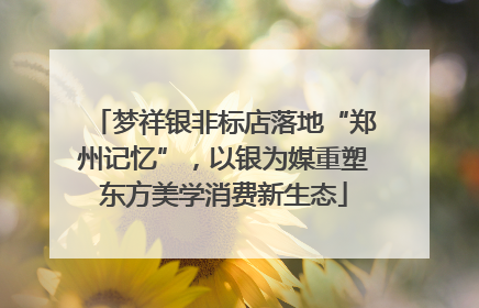 梦祥银非标店落地“郑州记忆”，以银为媒重塑东方美学消费新生态
