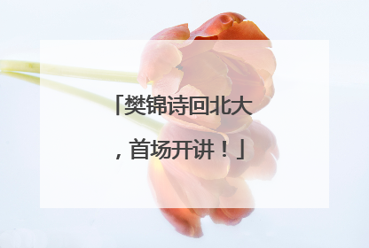樊锦诗回北大，首场开讲！