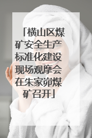 横山区煤矿安全生产标准化建设现场观摩会在朱家峁煤矿召开