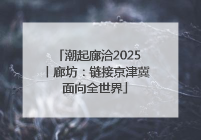 潮起廊洽2025丨廊坊：链接京津冀 面向全世界