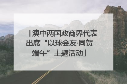 澳中两国政商界代表出席“以球会友·同贺端午”主题活动