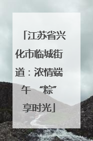 江苏省兴化市临城街道：浓情端午 “粽”享时光
