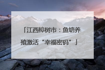 江西樟树市：鱼塘养殖激活“幸福密码”