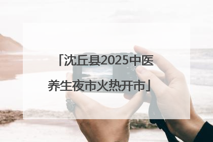 沈丘县2025中医养生夜市火热开市