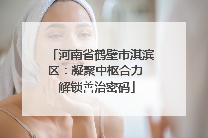 河南省鹤壁市淇滨区：凝聚中枢合力 解锁善治密码