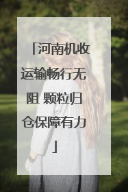 河南机收运输畅行无阻 颗粒归仓保障有力