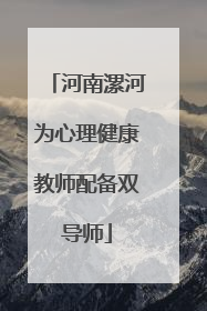 河南漯河为心理健康教师配备双导师