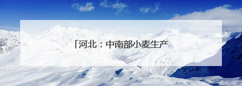 河北：中南部小麦生产区遭遇高温干热风考验