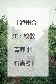 泸州合江：致敬青春 壮行高考