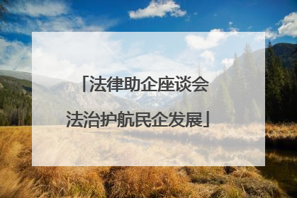 法律助企座谈会 法治护航民企发展