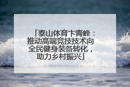 泰山体育卞青峰：推动高端竞技技术向全民健身装备转化，助力乡村振兴