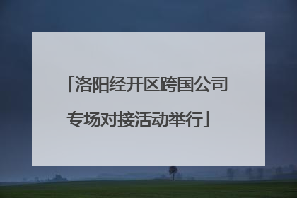 洛阳经开区跨国公司专场对接活动举行