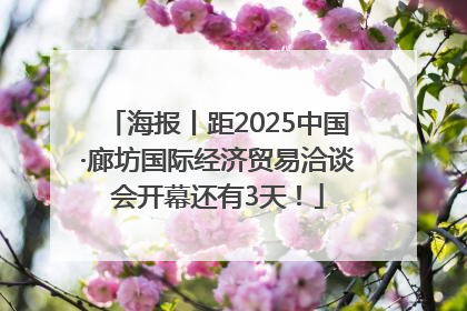 海报丨距2025中国·廊坊国际经济贸易洽谈会开幕还有3天！