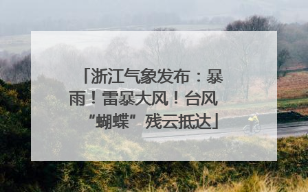 浙江气象发布：暴雨！雷暴大风！台风“蝴蝶”残云抵达
