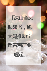 深山金凤振翅飞，钱大妈推动宁都黄鸡产业崛起