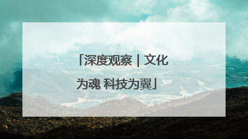 深度观察｜文化为魂 科技为翼